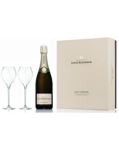 Louis Roederer - Brut Premier - Bouteille (75cl) in giftbox with 2 flutes